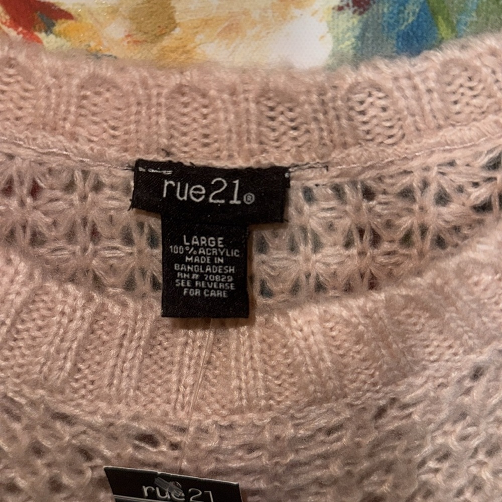 Pink Tunic Sweater from Rue21 Size Large NWT - Picture 4 of 7